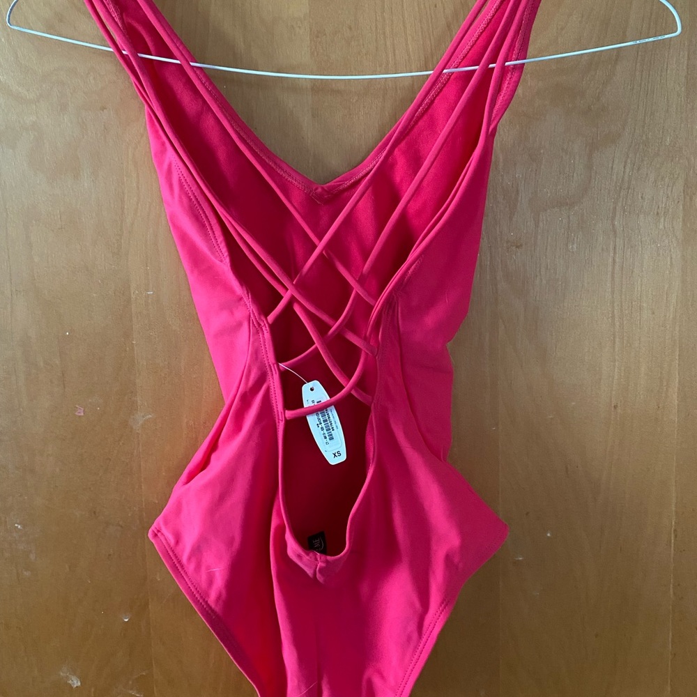 Red bathing suit